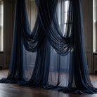 Chiffon Drapery Panel in Navy 1240 - drapery view 6