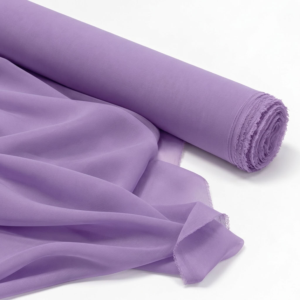 Chiffon Drapery Panel in Lilac 1174 - fabric roll