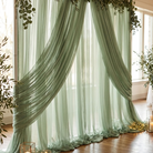 Chiffon Drapery Panel in Sage 1152 - drapery view 5