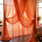 Chiffon Drapery Panel in Orange 1406 - drapery view 7