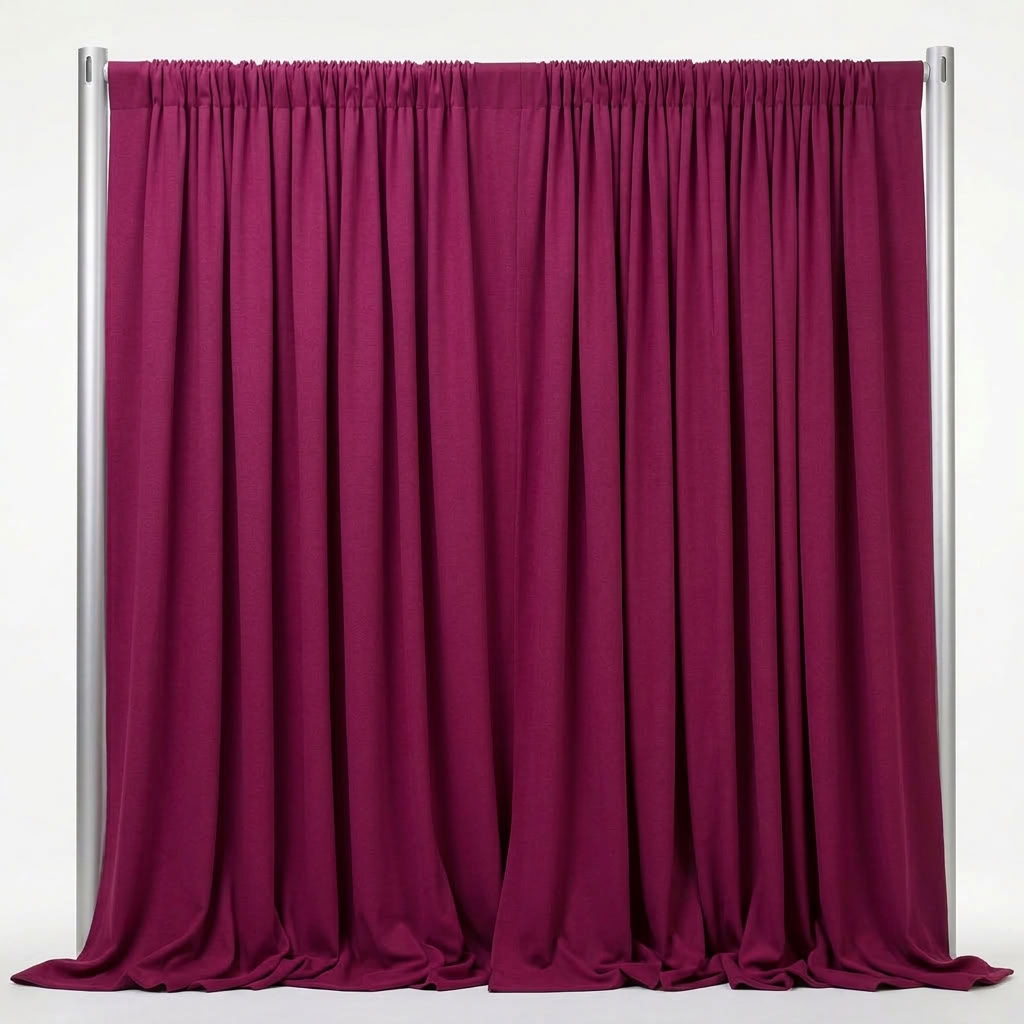 Interlock (Stretch) Drapery Panel in Magenta 1825 - fabric view 1