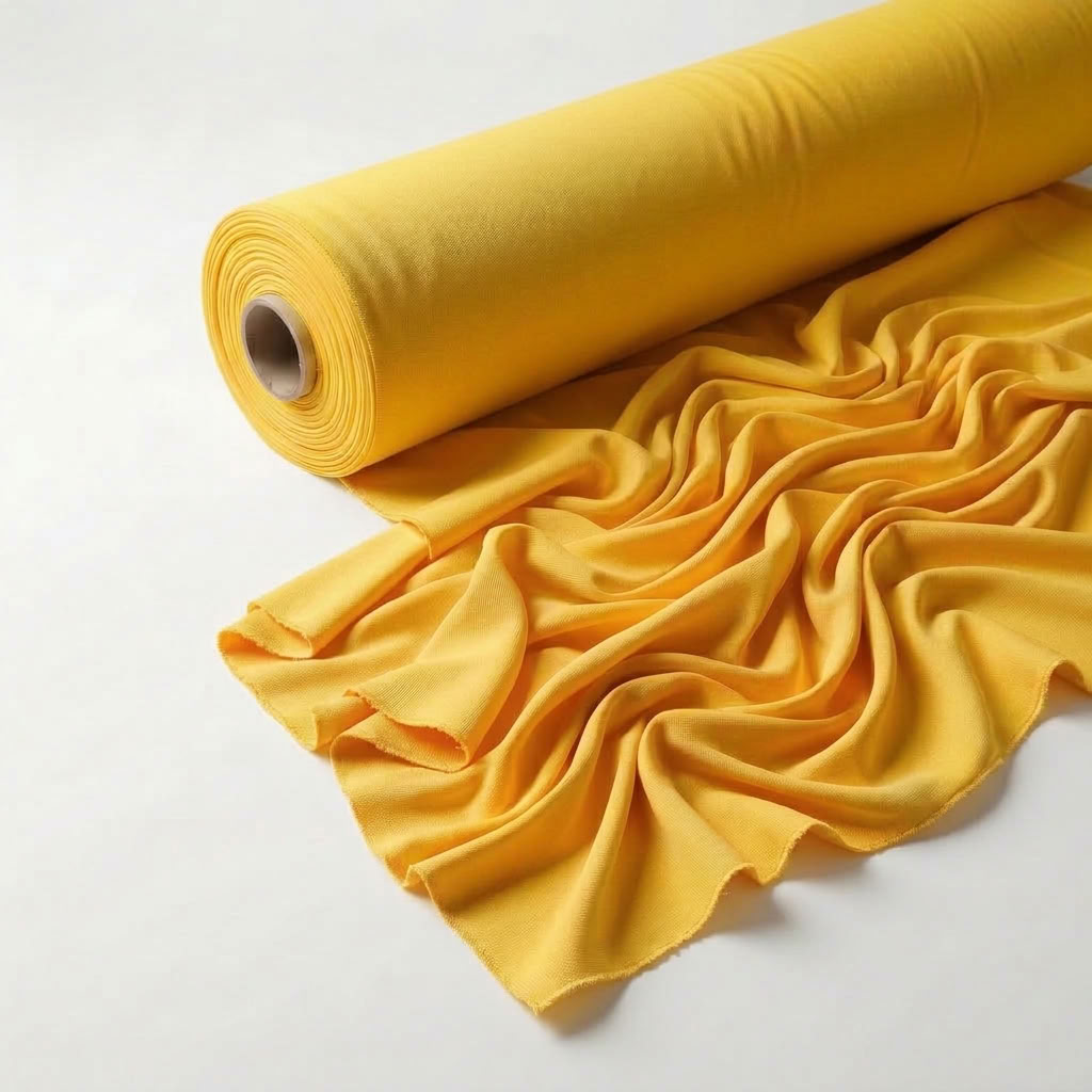 Interlock (Stretch) Wholesale Fabric in Yellow/B 4137 - fabric roll