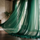 Chiffon Drapery Panel in Emerald 5638 - drapery view 7