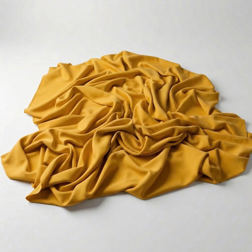 Interlock (Stretch) Drapery Panel in Gold 2009 - fabric detail 2