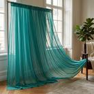 Chiffon Drapery Panel in Jade 1935 - drapery view 2