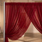 Chiffon Drapery Panel in Red/Lipstck 1193 - drapery view 8