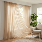 Chiffon Drapery Panel in Beige 9940 - drapery view 3