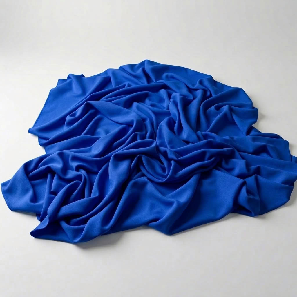 Interlock (Stretch) Wholesale Fabric in Royal/BRT 1243 - piled fabric view