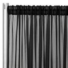 Chiffon Drapery Panel in Black 1115 - hanging panel