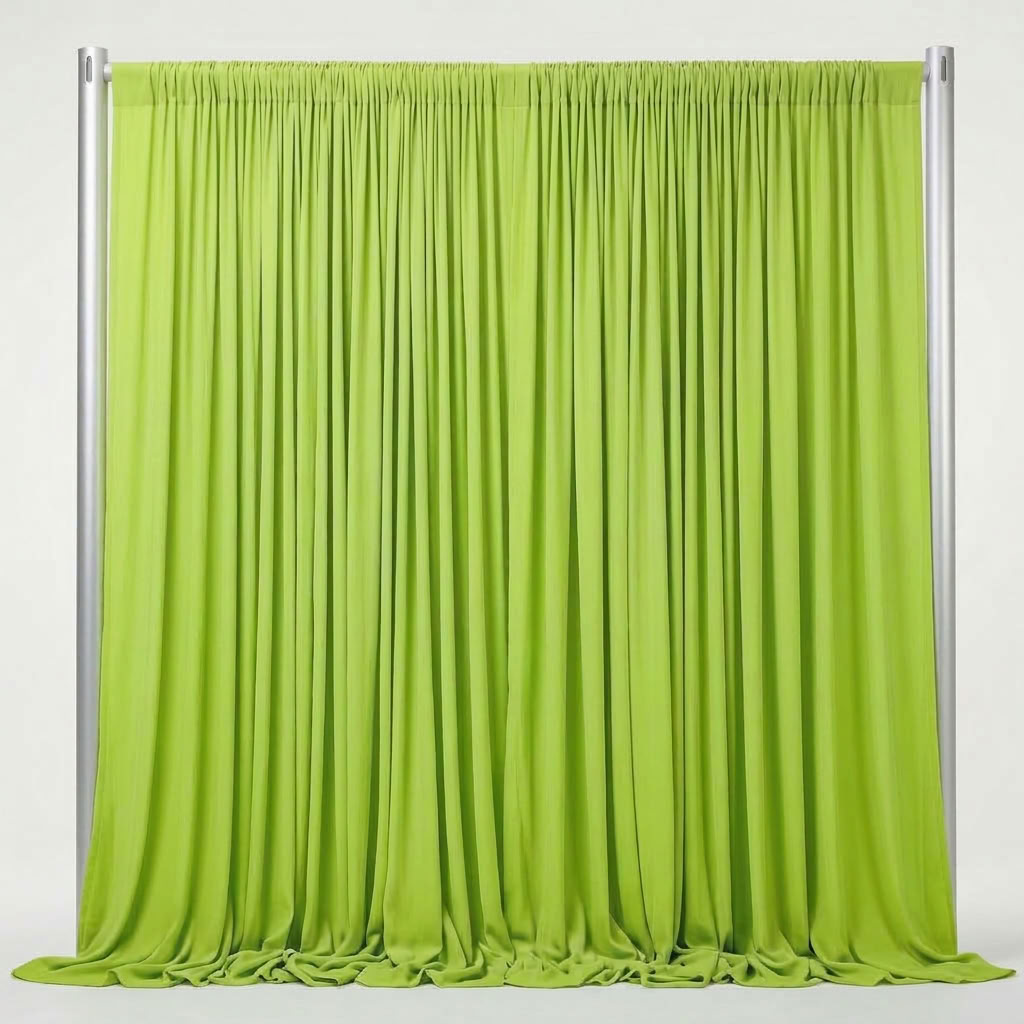 Interlock (Stretch) Drapery Panel in Lime 1203 - fabric view 2