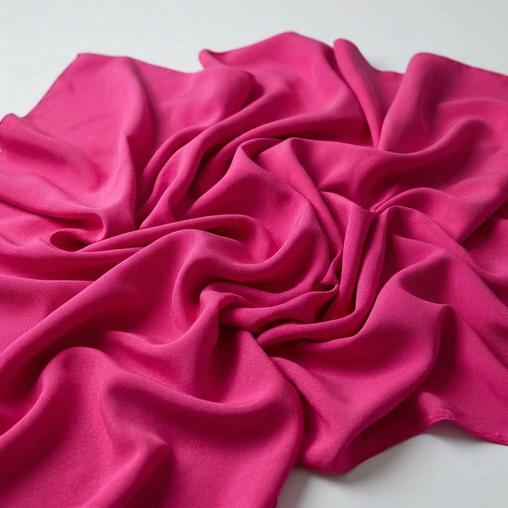 Interlock (Stretch) Wholesale Fabric in Fuchsia 1219 - loose-fold fabric view