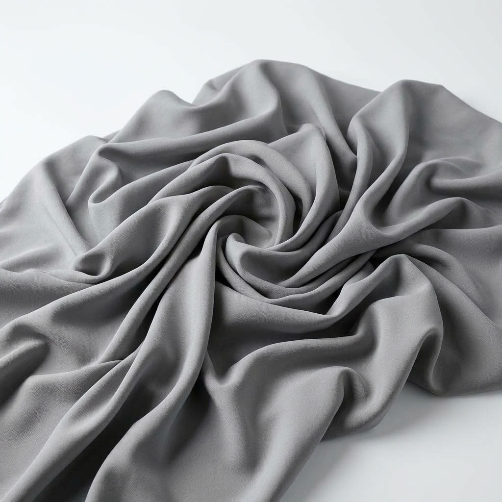 Interlock (Stretch) Wholesale Fabric in Gray 3217 - loose-fold fabric view