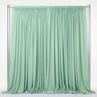 Interlock (Stretch) Drapery Panel in Mint 1765 - fabric view 1
