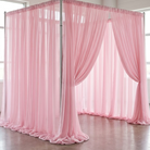 Chiffon Drapery Panel in Pink 5998 - drapery view 1