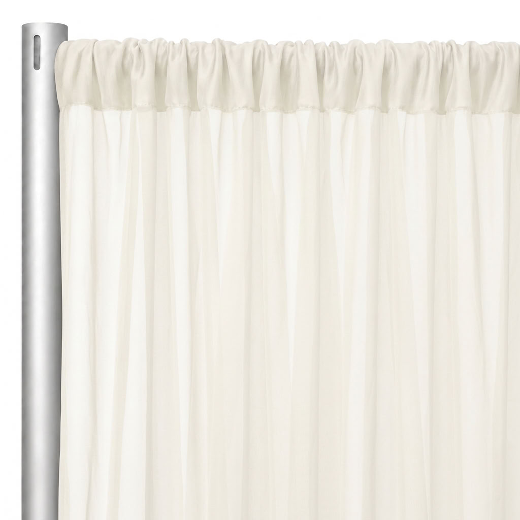 Chiffon Drapery Panel in Ivory 1112 - hanging panel