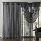 Chiffon Drapery Panel in Gray 1665 - drapery view 5