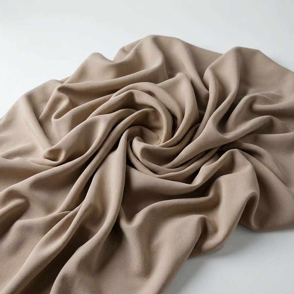 Interlock (Stretch) Drapery Panel in Stone 1775 - fabric detail 1