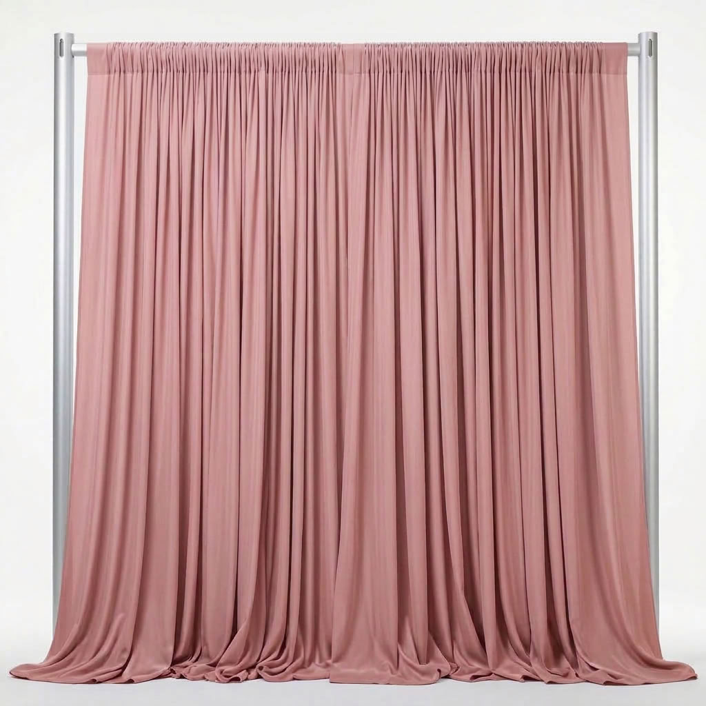 Interlock (Stretch) Drapery Panel in D/Rose 1161 - fabric view 2