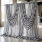 Chiffon Drapery Panel in Silver 0065 - drapery view 1