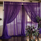 Chiffon Drapery Panel in Purple 1258 - drapery view 1