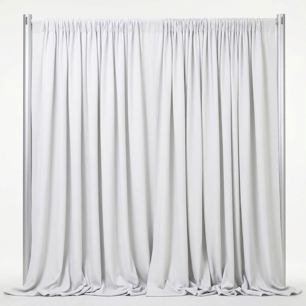 Interlock (Stretch) Drapery Panel in Off/White 7105 - fabric view 2