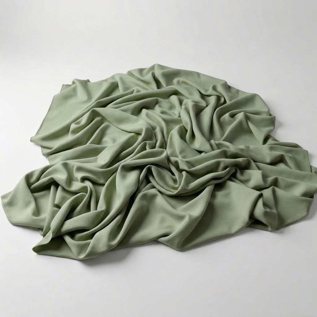 Interlock (Stretch) Drapery Panel in Sage/S 8176 - fabric detail 2