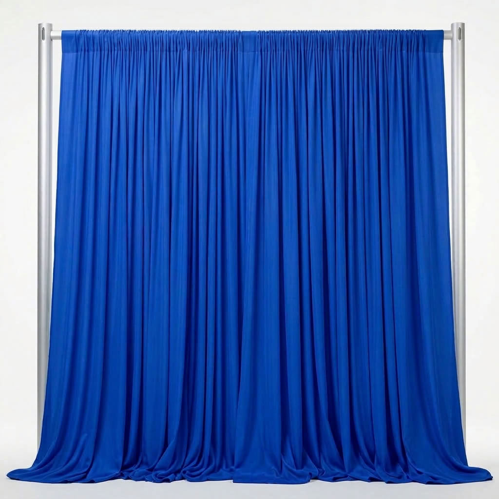 Interlock (Stretch) Drapery Panel in Royal/BRT 1243 - fabric view 2
