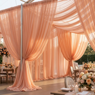 Chiffon Drapery Panel in Peach 4122 - drapery view 5