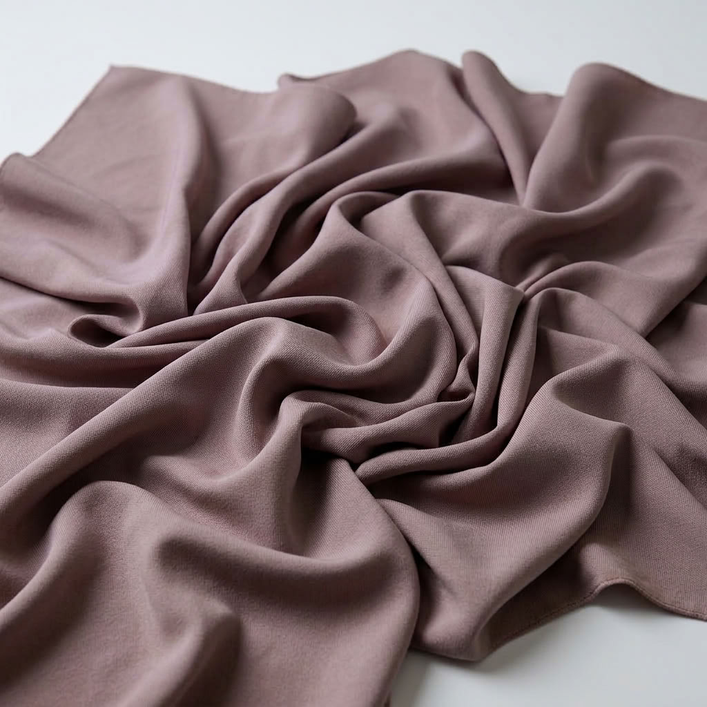 Interlock (Stretch) Drapery Panel in Mauve 1804 - fabric detail 1