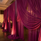 Chiffon Drapery Panel in Magenta 1281 - drapery view 7