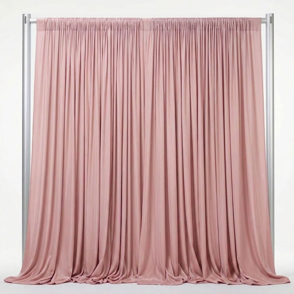 Interlock (Stretch) Drapery Panel in D/Rose 1159 - fabric view 1