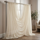 Chiffon Drapery Panel in Ivory 1114 - drapery view 4