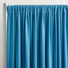 Interlock (Stretch) Drapery Panel in Aqua 1135 - hanging drapery