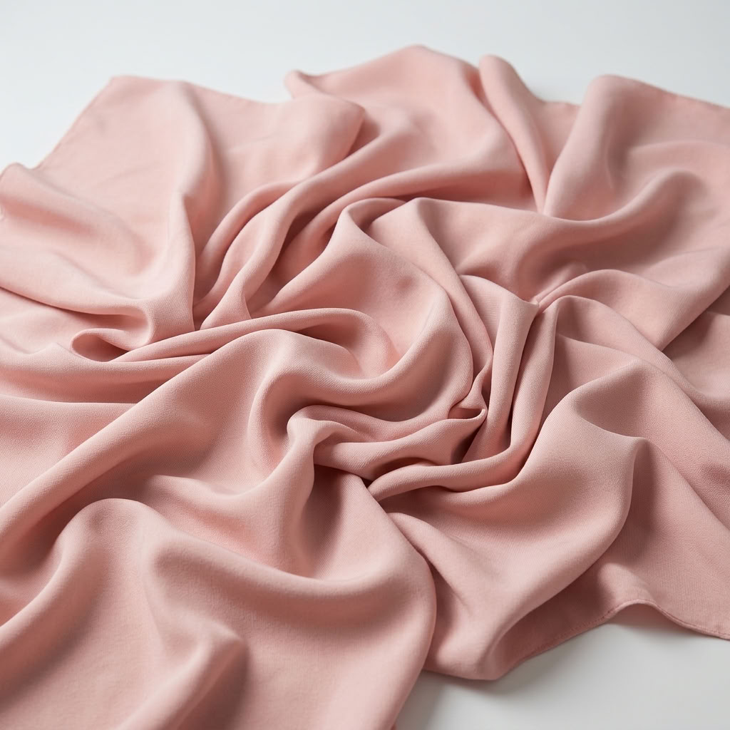 Interlock (Stretch) Wholesale Fabric in Rose Powder 1818 - loose-fold fabric view