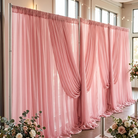 Chiffon Drapery Panel in Pink/Rose 1939 - drapery view 4