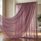 Chiffon Drapery Panel in Mauve 1271 - drapery view 7