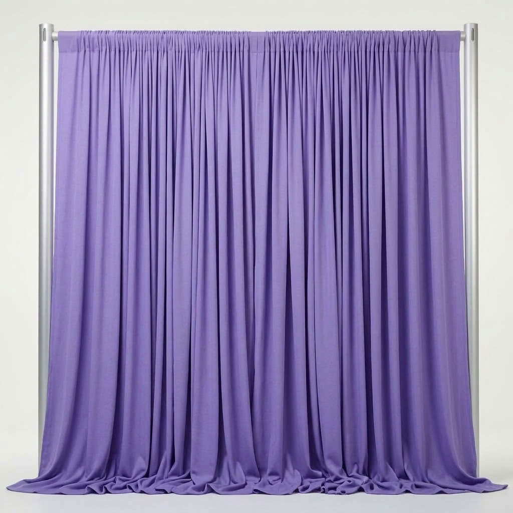 Interlock (Stretch) Drapery Panel in Lilac/D 8173 - fabric view 2