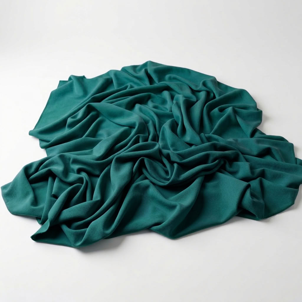 Interlock (Stretch) Drapery Panel in Jade/D 2001 - fabric detail 2