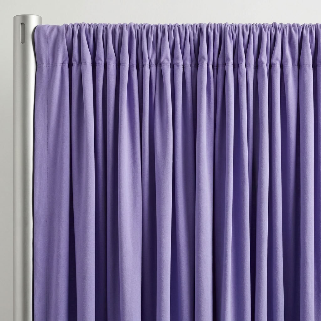 Interlock (Stretch) Drapery Panel in Lilac/D 8173 - hanging drapery