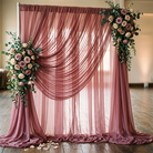 Chiffon Drapery Panel in Rose 1006 - drapery view 5