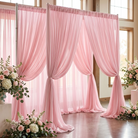 Chiffon Drapery Panel in Pink 1157 - drapery view 1