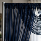 Chiffon Drapery Panel in Navy 1240 - drapery view 7