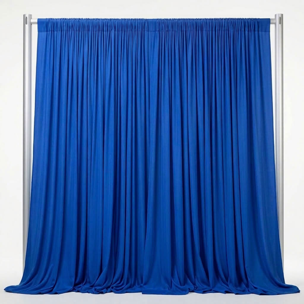 Interlock (Stretch) Drapery Panel in Royal 1144 - fabric view 1
