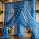 Chiffon Drapery Panel in Blue 1121 - drapery view 1