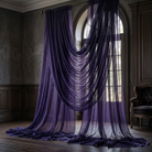 Chiffon Drapery Panel in Purple 1660 - drapery view 6