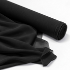 Chiffon Drapery Panel in Black 1115 - fabric roll