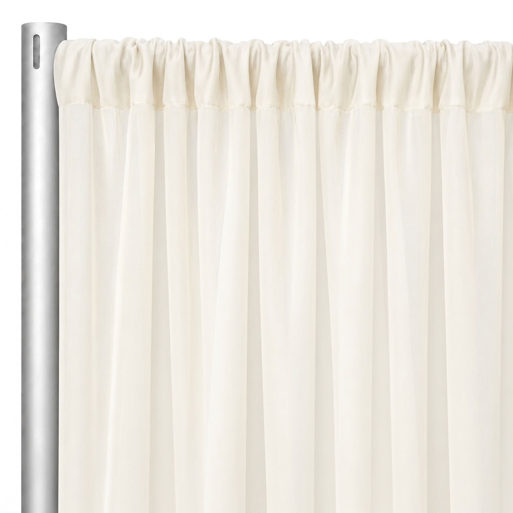 Chiffon Drapery Panel in Ivory 1113 - hanging panel