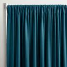 Interlock (Stretch) Drapery Panel in Peacock 1777 - hanging drapery