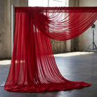 Chiffon Drapery Panel in Red/Lipstck 1193 - drapery view 7