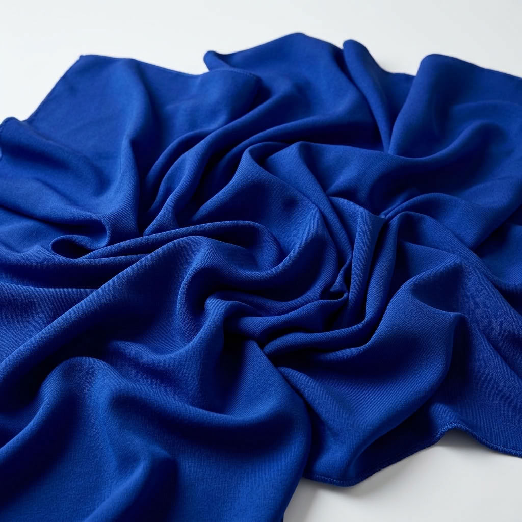 Interlock (Stretch) Drapery Panel in Royal/BRT 1348 - fabric detail 1